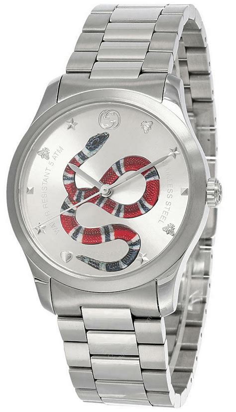 gucci g-timeless stainless steel round dial unisex watch ya1264076|Gucci G.